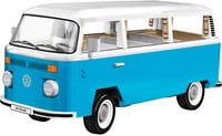 COBI Volkswagen T2b Bus Konstruktionsspielzeug aus Klemmbausteinen in Hellblau/Weiß im Maßstab 1:12 - Bild 1