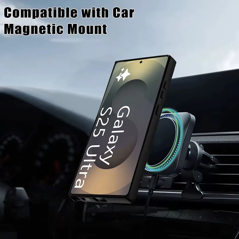 Magnetische transparente Schutzhülle für Samsung Galaxy S25 S24 S23 S22 Ultra Plus mit 360 Grad Rundumschutz und Wireless Charging Unterstützung - Bild 3