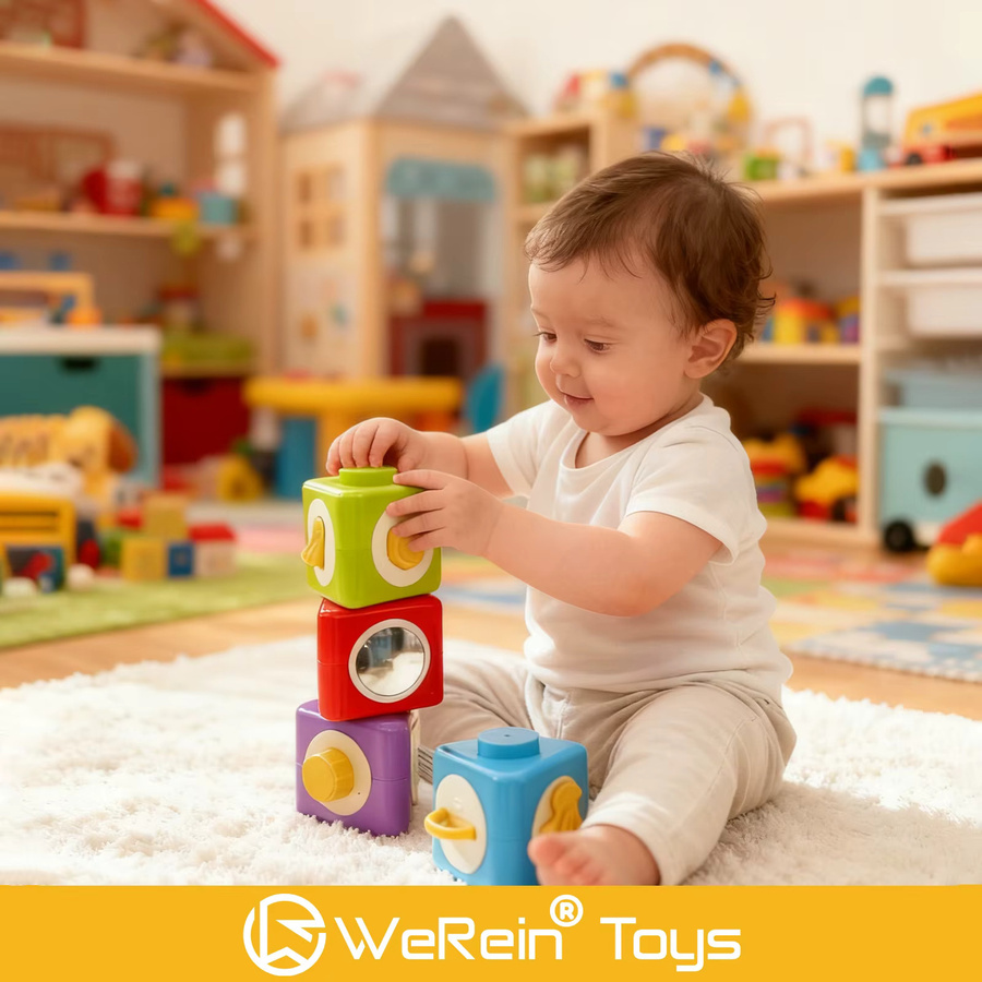 werein Baby-Busy-Ball-Stapelspielzeug, Feinmotorik-Frühförderungsspielzeug, Bunt / Mehrfarbig - Bild 2