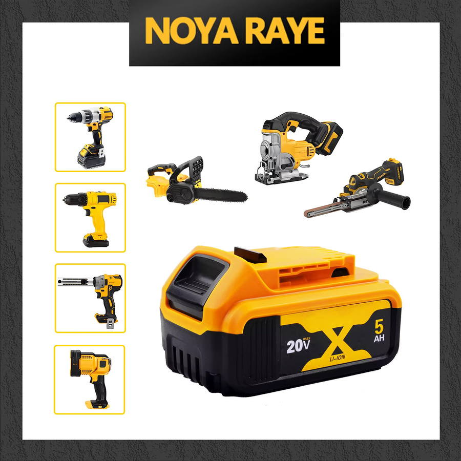 Dewalt Ersatz Lithium-Ionen Akku 20 V für Akku-Werkzeuge, kompatibel mit DCB208 DCB206 DCB204 DCB203 DCB180, Gelb - Bild 1