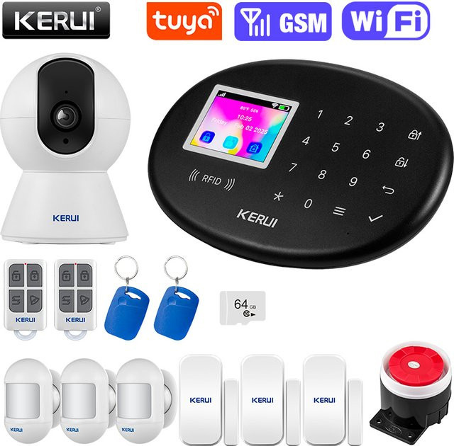 KERUI W202 Smart Alarm System mit WiFi und GSM Überwachungskamera, Tuya Smart App Steuerung und Bewegungsmelder zur Einbruchsicherung - Bild 1