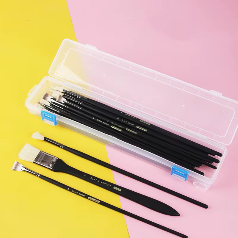Transparente Kunststoff-Aufbewahrungsbox für Pinsel, Bleistifte und Aquarellstifte als Zeichnungs-Werkzeugbehälter - Bild 3