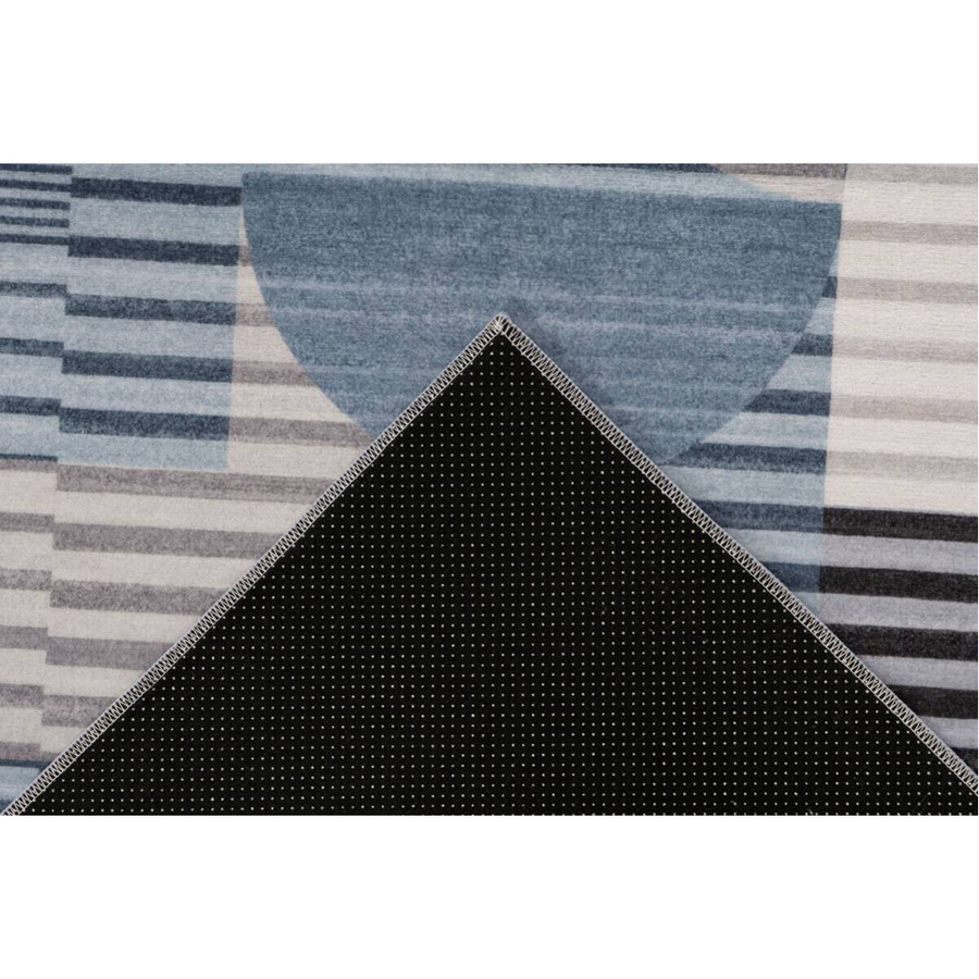 Kayoom Teppich Bluster 425 Blau Modern aus Polyester, rutschfest und pflegeleicht, Breite: 80 cm, Länge: 150 cm - Bild 2