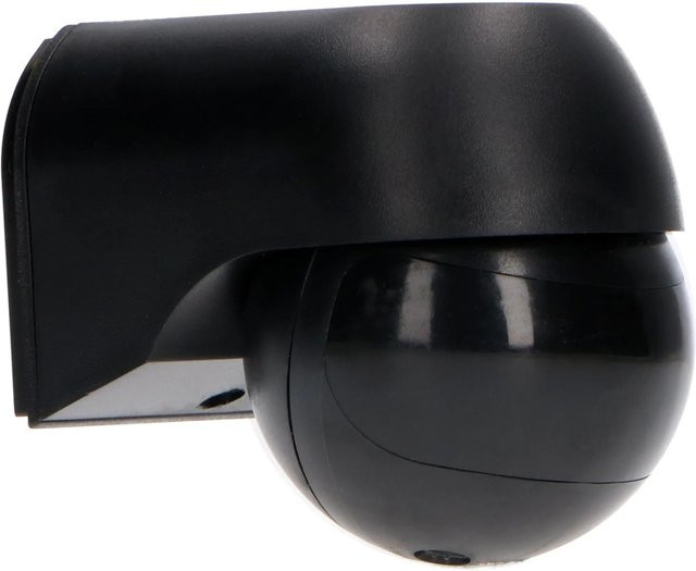 LED's light Aufputz-Bewegungsmelder mit 180 Grad Erfassungsbereich in Schwarz, IP54 Schutzklasse - Bild 1