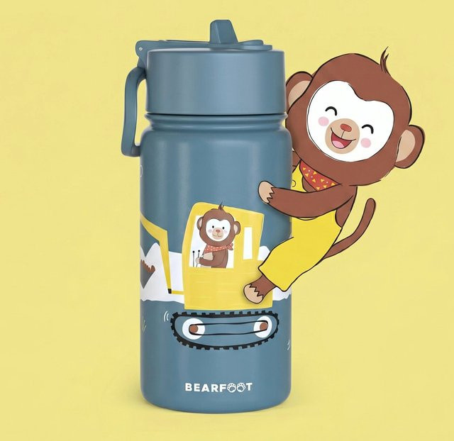Bearfoot Thermoflasche in Blau, 400 ml - Bild 1