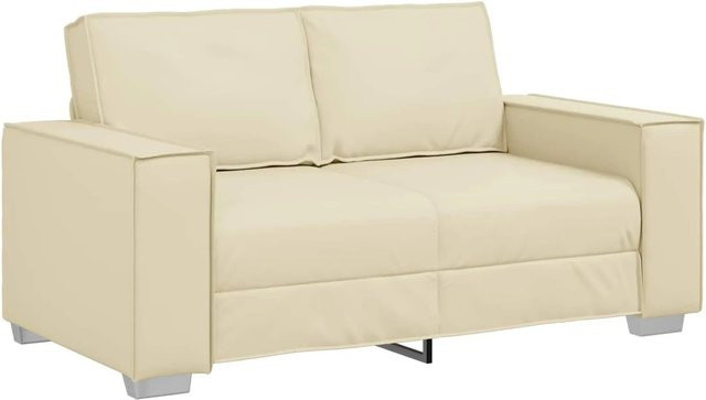 vidaXL Sofa in Creme mit Stoffbezug und Armlehnen, B/T/H: 160 x 80 x 84 cm - Bild 1