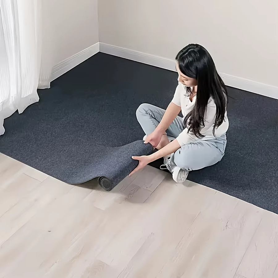 Selbstklebender Teppich in Grau für Wohnzimmer, Badezimmer und Treppe mit hoher Wasseraufnahme - Bild 2