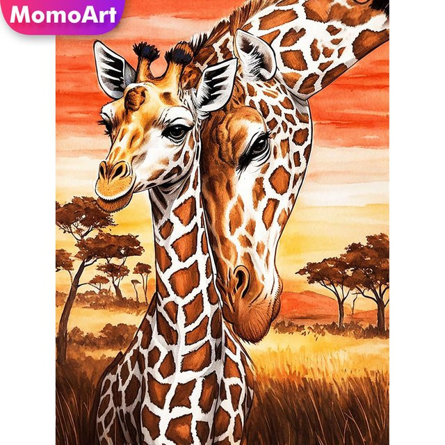 Momoart Diamantmalerei Giraffe DIY Diamant-Mosaik für Erwachsene in Mehrfarbig, B/H: 20 x 30 cm - Bild 1