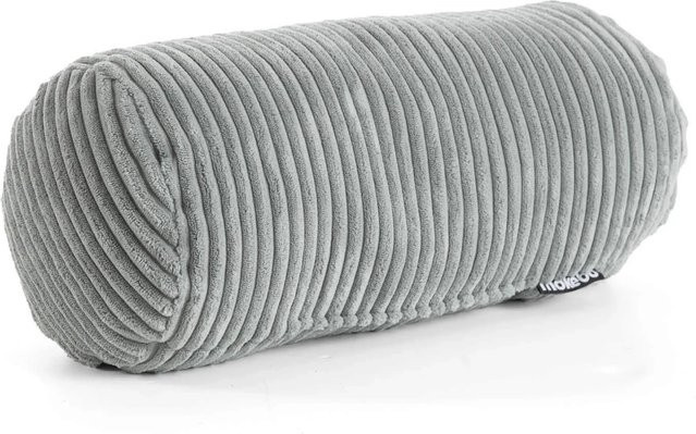 mokebo Nackenkissen mit Cordbezug als Nackenrolle in Grau - Bild 1