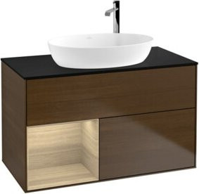 V&B Waschtischunterschrank Finion mit Wandbeleuchtung, Breite: 100 cm, Höhe: 50,1 cm, Tiefe: 50,1 cm - Bild 1