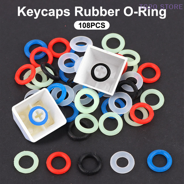 108 Stück Gummi O-Ring Schalter Dämpfer für mechanische Tastaturen in Multicolor zur Schockabsorption und Geräuschreduzierung - Bild 1