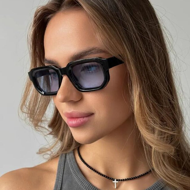 Sumory Sonnenbrille, Square, Vollrand, Kunststoff, Schwarz, Unisex - Bild 1