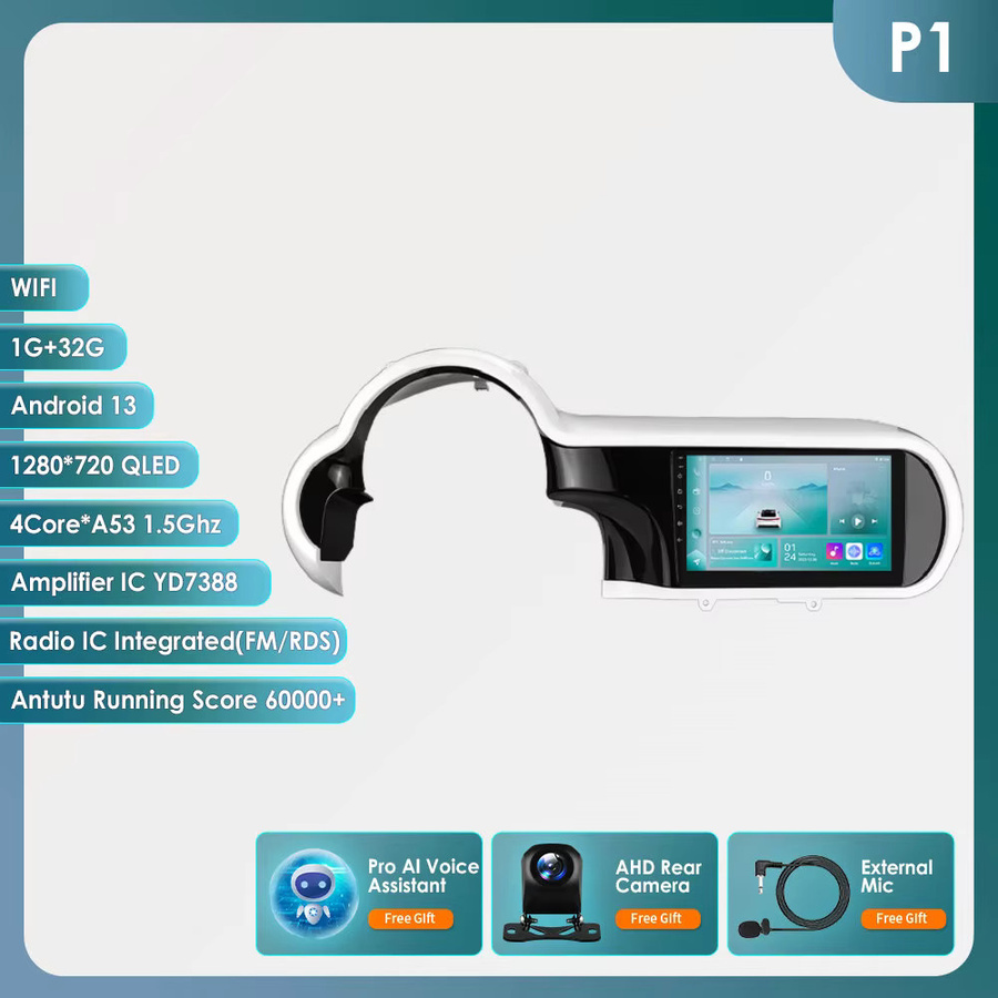 OSSURET Android Autoradio mit Qualcomm 8-Core Prozessor für Renault Twingo 3 III 2014–2024, CarPlay, Android Auto, GPS, 4G und 360 Grad Panoramakamera, Schwarz - Bild 5