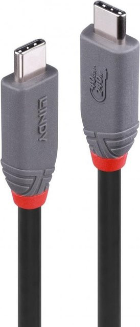 Lindy USB4 USB-C auf USB-C Kabel Schwarz 0,8 m unterstützt 8K 60 Hz und 4K 60 Hz - Bild 1