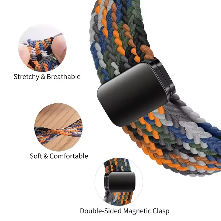 Smartwatch-Armband Nylon, Magnetisch, Bunt, Unisex - Bild 3