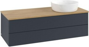 V&B Waschtischunterschrank Antao mit Frontstruktur in Eiche Lacquered, B/T/H: 120 x 50 x 50 cm - Bild 1