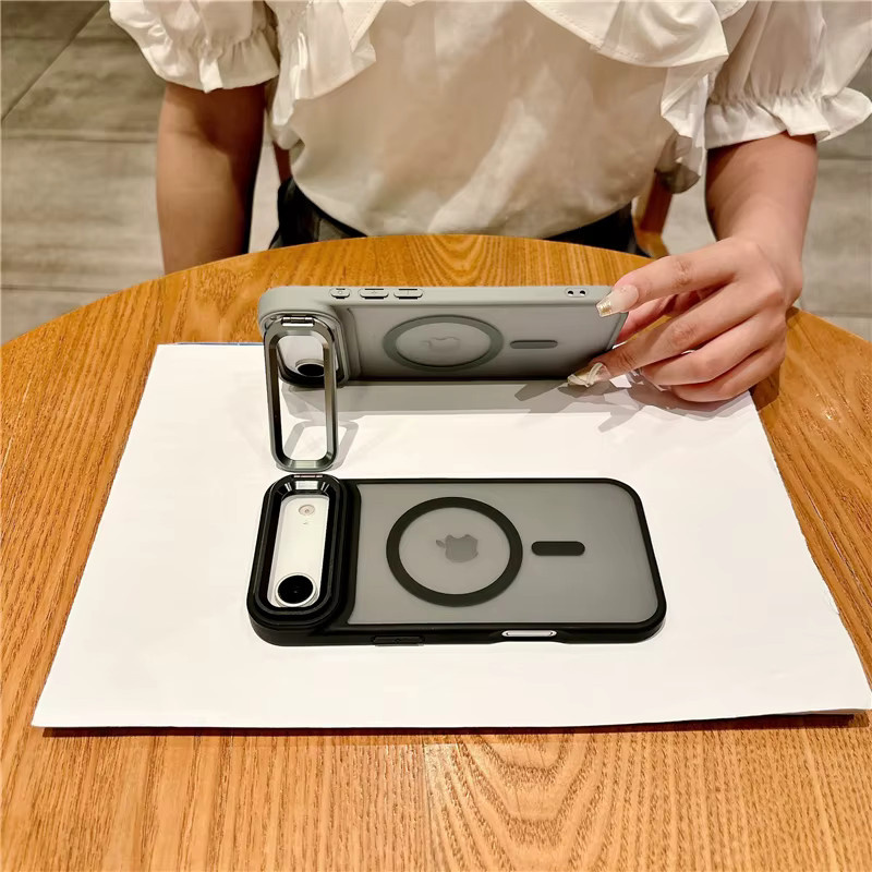LYYDFUMAN Magnetische Handyhülle mit Metalllinsenständer für MagSafe und Wireless Charging, stoßfeste Abdeckung für iPhone 17 Air 16 15 14 13 12 Pro Max Plus Mini, Farbe: Purple - Bild 3
