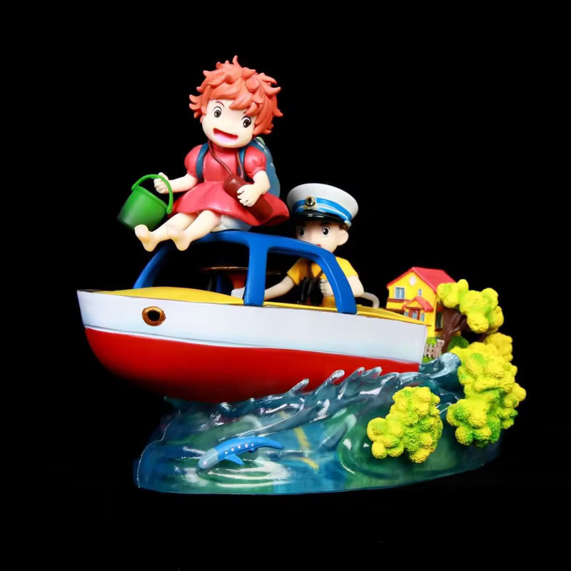 Bandai Ponyo und Sosuke Segelboot, Anime-Figur, PVC-Modell Statue - Bild 2