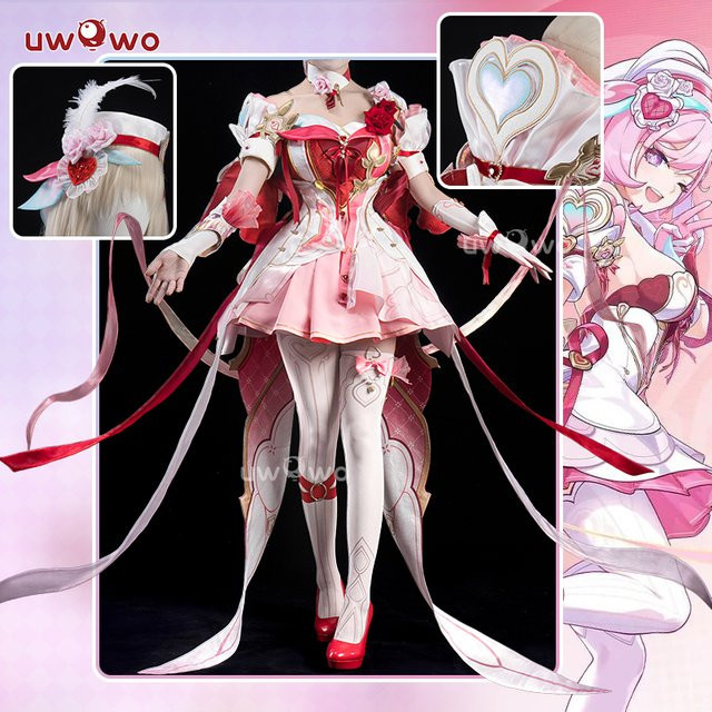 UWOWO Honkai Impact 3 Elysia New Battlesuit Hi Love Elf Cosplay-Kostüm - Bild 1