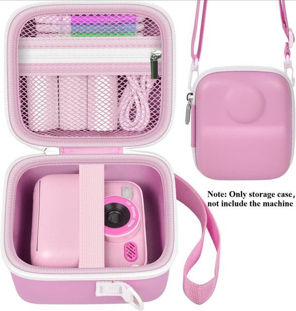 Kasfoti Aufbewahrungstasche für Instant Kameras in Pink, Organizer für Kinder-Digitalkameras und Druckpapiere - Bild 1