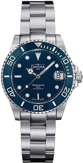 Davosa Armbanduhr Ternos Medium Automatic, Edelstahl, Blau, 36,5 mm - Bild 1