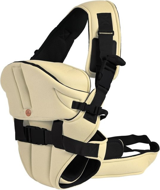 Moni Babytrage Carry go 2 in 1 Bauch- und Hüfttrage in Hellbraun/Beige für 3 Monate bis 1 Jahr - Bild 1