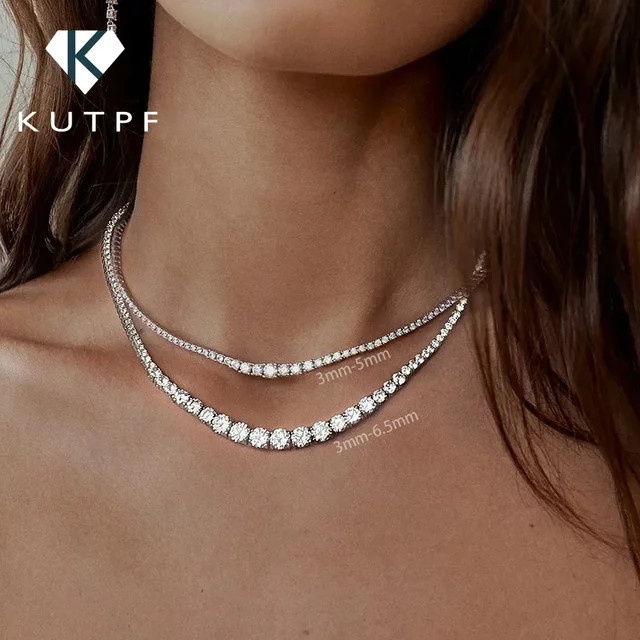 KUTPF Halskette, 925 Silber, Diamant, Damen - Bild 1