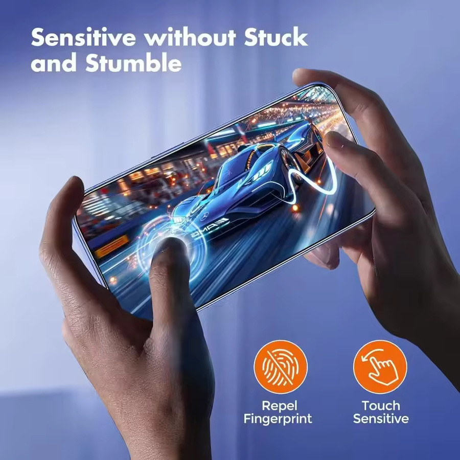 5 Stück PJPK Displayschutzfolie mit oleophober Beschichtung für iPhone 11 12 13 14 15 16 17 Pro Max XR XS Plus, transparent - Bild 3