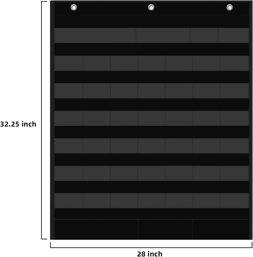 114-Karten-Taschendiagramm zur Organisation von Kleingruppen und Klassenzimmer-Management, pädagogisches Lernzubehör in Schwarz und Multicolour - Bild 6