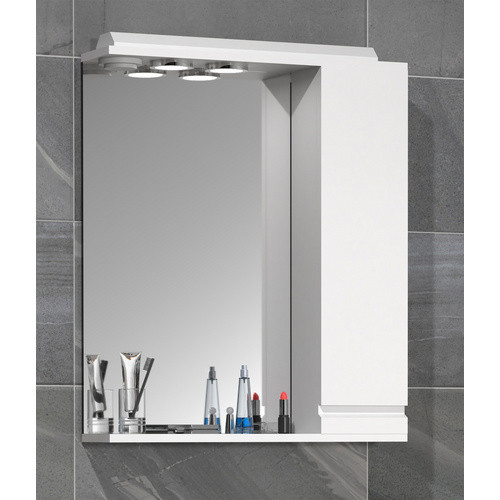VCM Spiegelschrank Silora L mit LED-Beleuchtung in Weiss, B/T/H: 60 x 14 x 71 cm - Bild 3