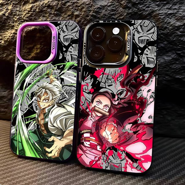 Bunte Anime D-Demons Slayers Handyhülle für iPhone 11 bis 17 Pro Max Plus und Mini - Bild 1