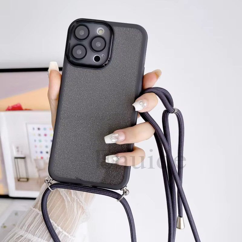 EHUIDE Glitzer-Handyhülle mit Umhängeband und Linsenschutz für Xiaomi Mi 17T 14T 13T 15T Pro POCO X8 X7 X6 Redmi 15 15A in Weiß und Transparent - Bild 2