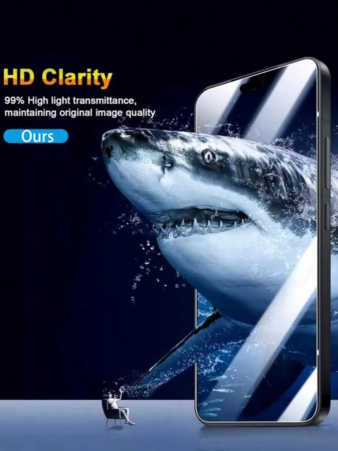 2 Stück 9D HD gehärtete Glas Displayschutzfolie transparent kompatibel mit iPhone 17 Pro Max, 16, 15, 14, 13, 12, 11 und 16E - Bild 2