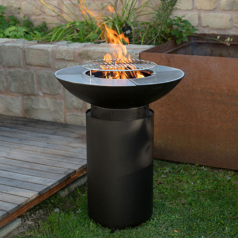 Westmann Grillplatte aus Stahl und Edelstahl in Schwarz, B/T: 75 x 75 cm - Bild 2