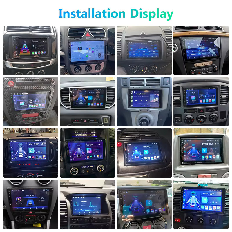 Junsun Universelles Autoradio mit 4G WIFI und IPS-Bildschirm für Android Auto und kabelloses CarPlay, 8-Kern Multimedia-Player in Schwarz - Bild 2