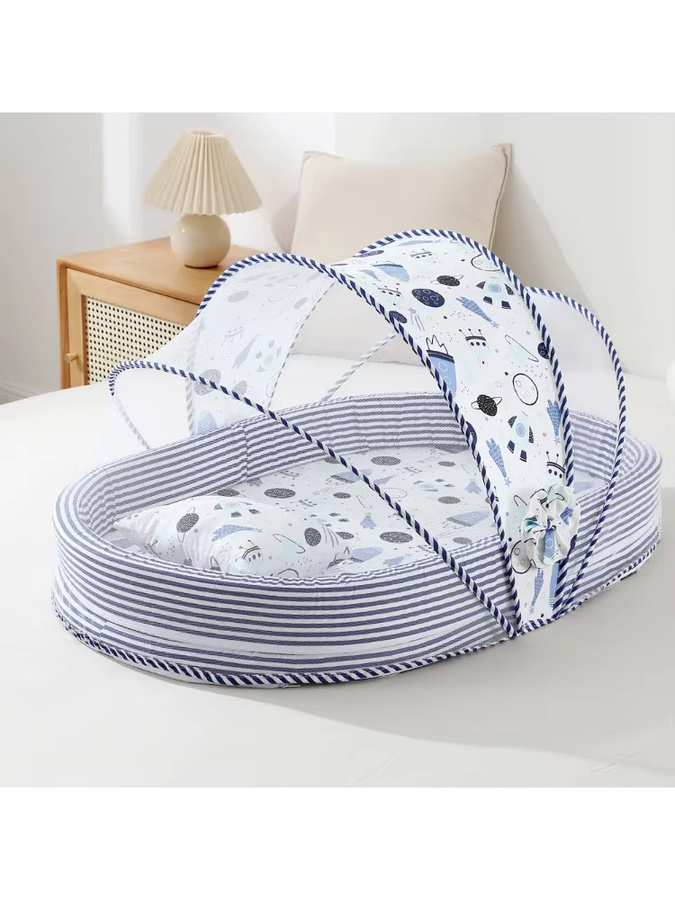 Tragbare Bionic-Isomatte für Neugeborene mit Moskitonetz, faltbare Baby-Matratze für Kinderbetten, B/T/H: 90 x 55 x 50 cm - Bild 2