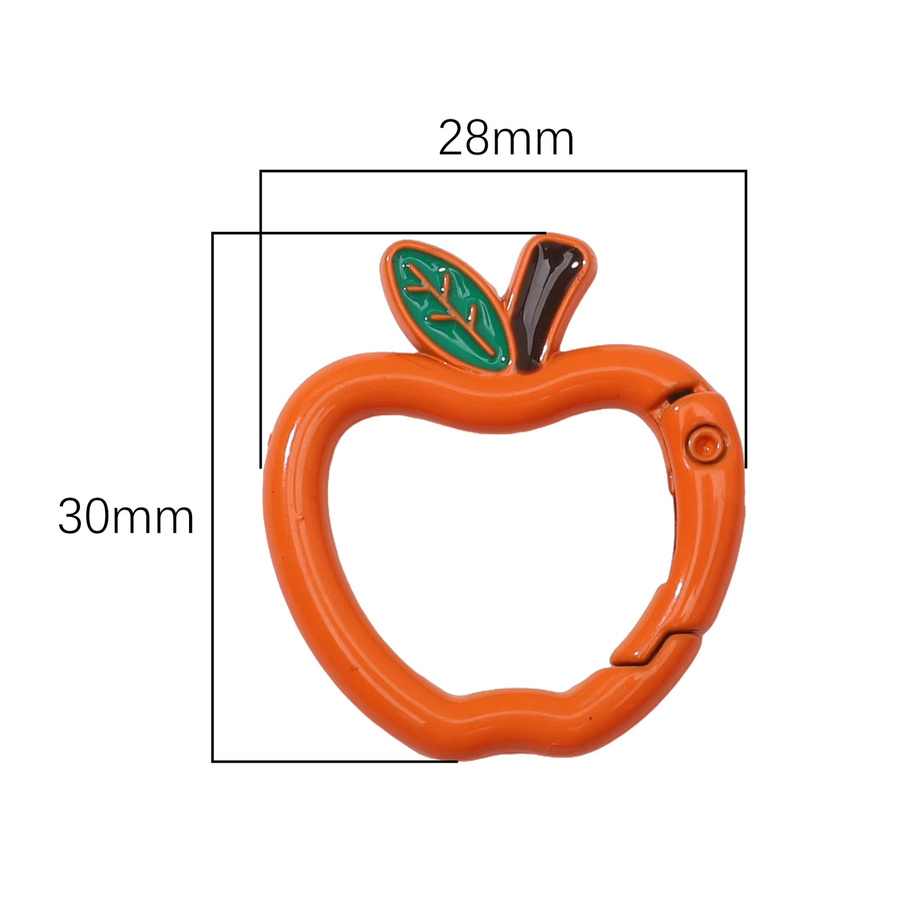 Beadia Hummer Verschlüsse, Apple Form, 28x30mm, Multi Farbe, Anhänger Zubehör - Bild 3