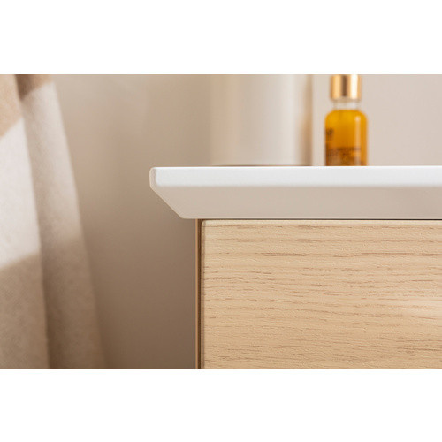 Fackelmann Badmöbel-Set B.Style 2-teilig in Sandeiche mit Gussmarmor-Waschtisch, B/H/T: 83,2 x 54,3 x 47,8 cm - Bild 2