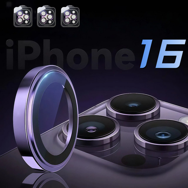 3er Set Stealth Kamera Schutzfolie für Apple iPhone 16 Pro Max und 16 Plus in Silber mit Privatsphäre-Schutz und Anti-Fotografie-Funktion - Bild 1