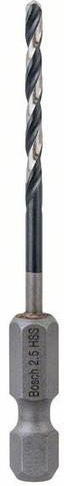 Bosch Impact Control HSS-G Spiralbohrer mit 1/4 Zoll 6-kant Schaft in Silber, Durchmesser: 2,5 mm, Spirallänge: 30 mm, Gesamtlänge: 69 mm - Bild 1