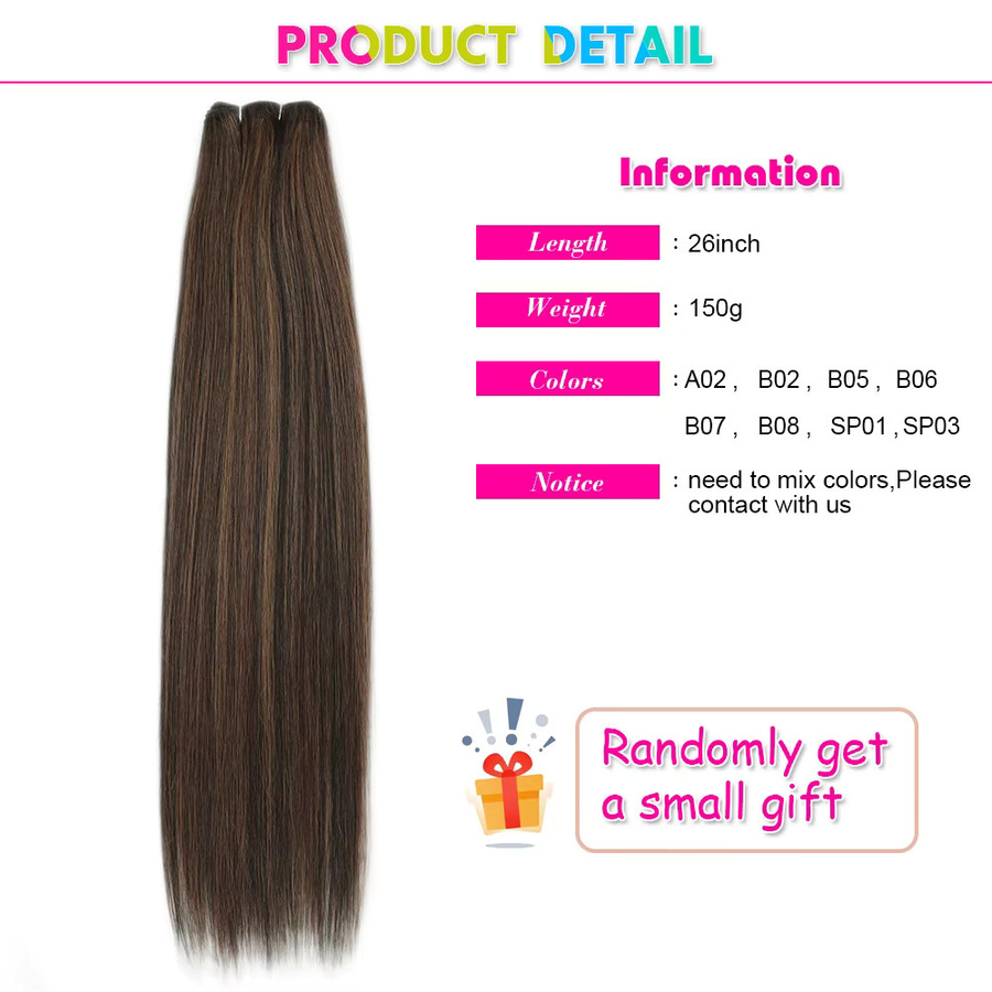 Alibaby Haar Extensions, Synthetisch, Glatt, Ombre, 26 Zoll, 150g - Bild 3