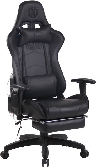 TPFLiving Bürostuhl Turbine XFM Gaming Chair aus Kunstleder in Schwarz mit Kopfstütze und Armlehnen - Bild 1