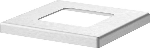 ZacAlu Abdeckplatte für Bodenanker von Zaunpfosten aus Aluminium, quadratisch, Silbergrau, Breite: 7,3 cm, Tiefe: 7,3 cm - Bild 1
