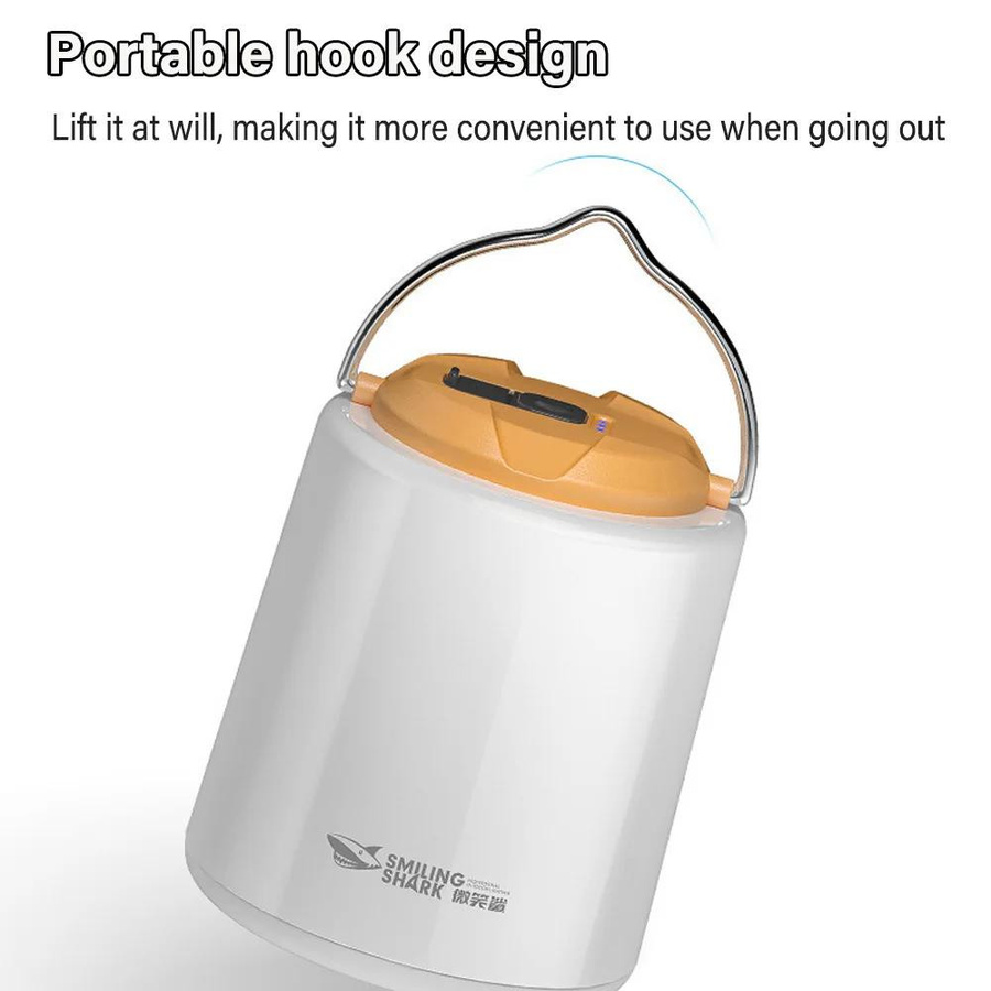 YJMP Super Lighting LED Campinglaterne mit USB-Akku, wasserdichte Hängelaterne für Outdoor und Garten in Mahagonibraun - Bild 2
