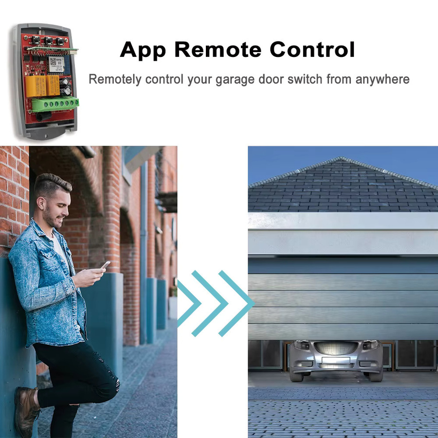 SCS Sentinel Tuya WiFi Smart Life Garagentor-Empfänger Universal mit 433MHz Fernbedienung 2CH - Bild 2