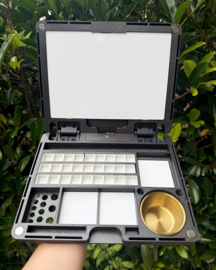 Multifunktionaler 3D-Druck Aquarellkasten mit Palette in Multicolour für Kunststudenten und Outdoor-Skizzieren - Bild 2