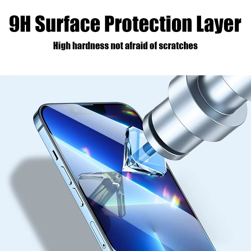 ZYXGUGU 4er Pack Transparentes 9H HD Gehärtetes Glas Displayschutzfolie für iPhone 16e, iPhone 14 Plus, iPhone 13 mini und iPhone Pro Max - Bild 4