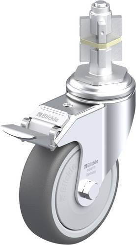 Blickle LKRA-PATH 101KF-11-FI-E15 Lenkrolle mit Feststeller in Grau und Silber, Rad-Durchmesser: 100 mm, Tragfähigkeit: 120 kg - Bild 1