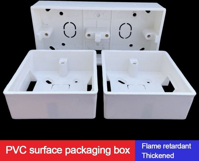 Pattress Back Box für 86 Typ Lichtschalter Steckdosen und Schalter zur Oberflächenmontage in Weiß - Bild 1