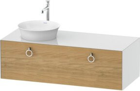 Duravit Waschtischunterschrank White Tulip in White hochglanz, B: 130 cm, T: 55 cm, H: 40,8 cm - Bild 1